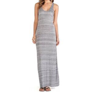Vince Ultra-Thin Space Dye Gray Racerback Maxi Dress Size Large